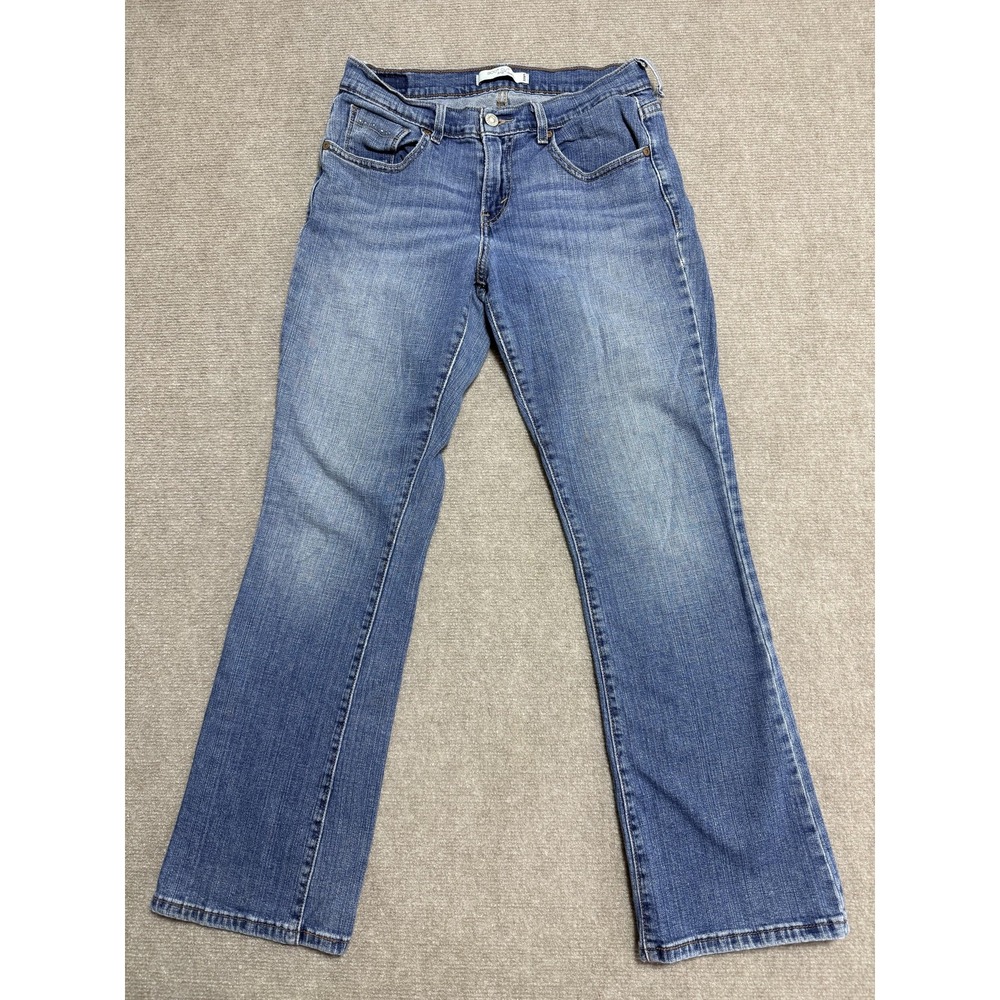 Levis 515 Jeans Womens 4 Blue Boot Cut Medium Wash‎ Studded Pockets Denim Pants